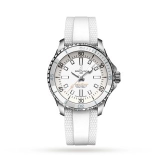 Breitling Superocean Automatic 36 Zegarek z gumowym paskiem ze stali nierdzewnej A17377211A1S1