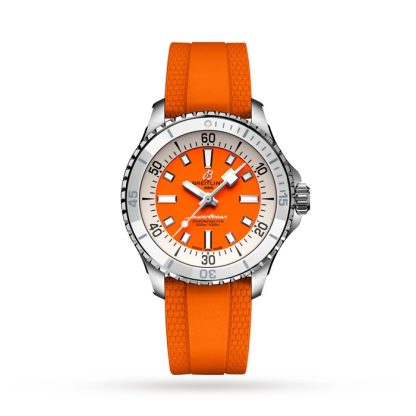 Breitling Superocean Automatic 36 Zegarek z gumowym paskiem ze stali nierdzewnej A17377211O1S1
