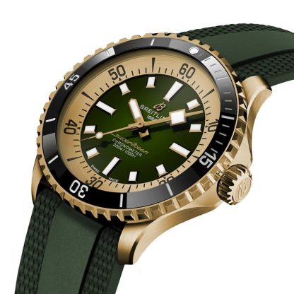 Breitling Superocean Automatic 42 Zegarek z brązowym gumowym paskiem N17375201L1S1 - obrazek 2