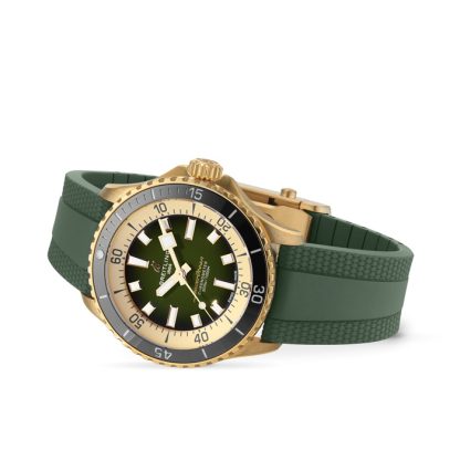 Breitling Superocean Automatic 42 Zegarek z brązowym gumowym paskiem N17375201L1S1 - obrazek 3