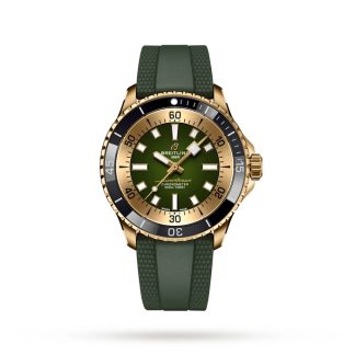 Breitling Superocean Automatic 42 Zegarek z brązowym gumowym paskiem N17375201L1S1