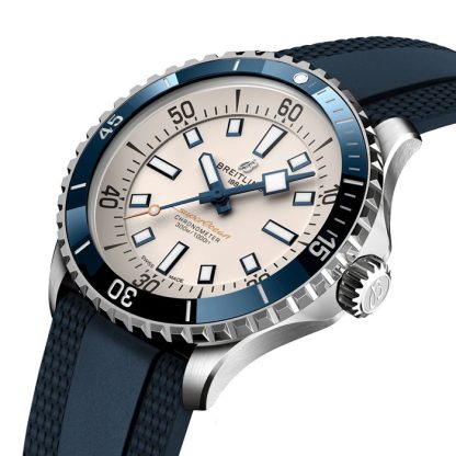 Breitling Superocean Automatic 42 Zegarek z gumowym paskiem ze stali nierdzewnej A17375E71G1S1 - obrazek 3