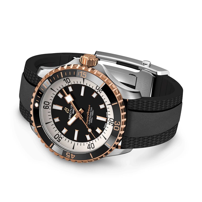 Breitling Superocean Automatic 42 Zegarek ze stali nierdzewnej i 18-karatowego czerwonego złota U17375211B1S1 - obrazek 3