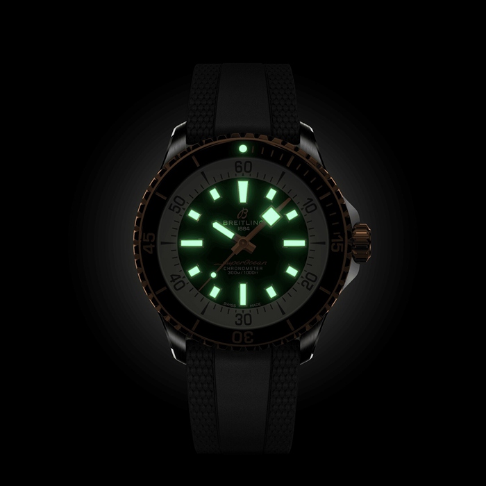 Breitling Superocean Automatic 42 Zegarek ze stali nierdzewnej i 18-karatowego czerwonego złota U17375211B1S1 - obrazek 5
