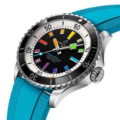 Breitling Superocean Automatic 42mm Zegarek męski Niebieska guma A17375211B2S1 - obrazek 3