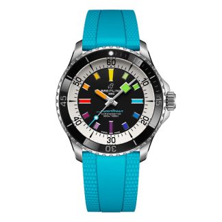 Breitling Superocean Automatic 42mm Zegarek męski Niebieska guma A17375211B2S1