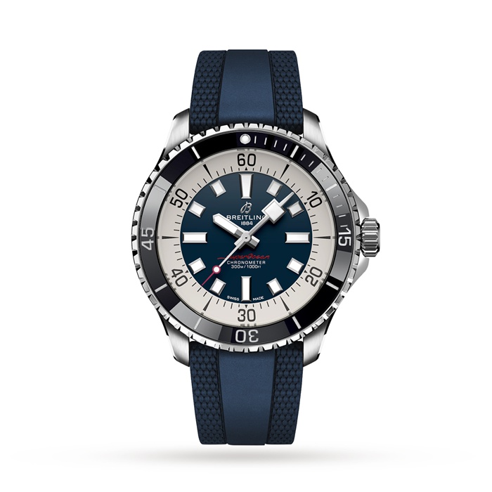 Breitling Superocean Automatic 44 Zegarek z gumowym paskiem ze stali nierdzewnej A17376211C1S1