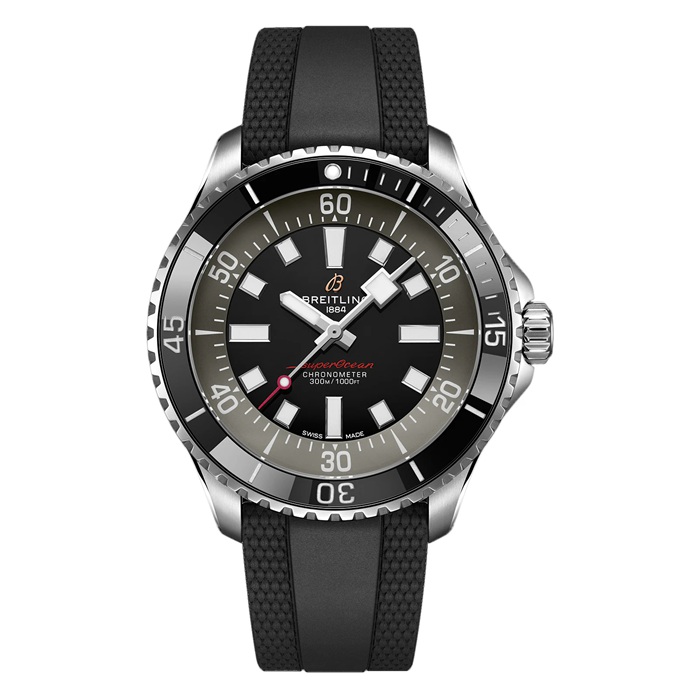 Breitling Superocean Automatic 44mm UK Edition Zegarek męski Czarna guma A173765A1B1S1