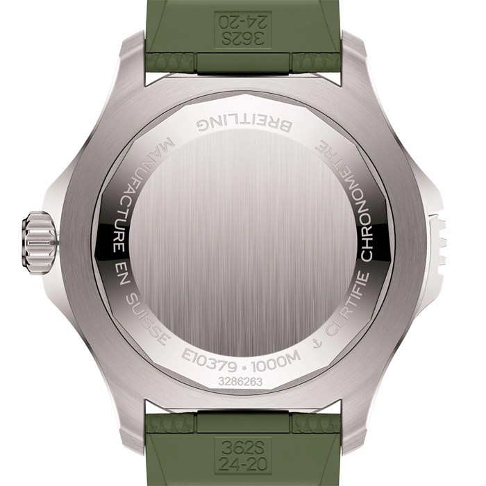 Breitling Superocean Automatic Super Diver 46mm Zegarek męski Zielona guma E10379D31L1S1 - obrazek 4