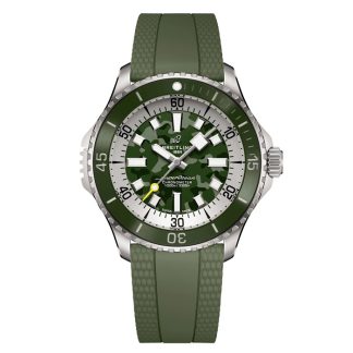 Breitling Superocean Automatic Super Diver 46mm Zegarek męski Zielona guma E10379D31L1S1