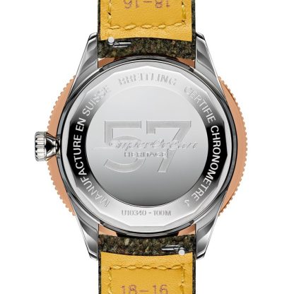 Breitling Superocean Heritage '57 Highlands Capsule 38mm Zegarek męski Żółty 2 paski U10340281I1A1 - obrazek 4
