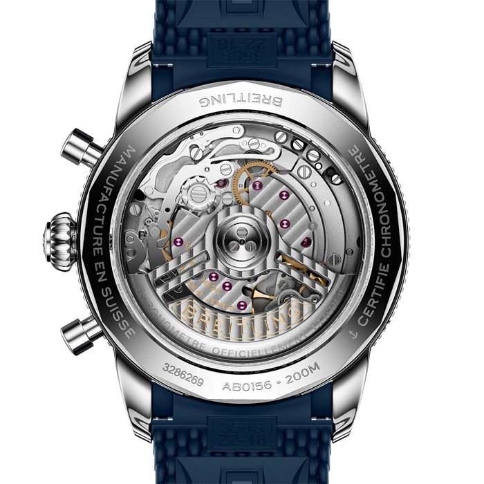 Breitling Superocean Heritage B01 Chronograph 42mm Zegarek męski Niebieska guma AB0156161C1S1 - obrazek 2