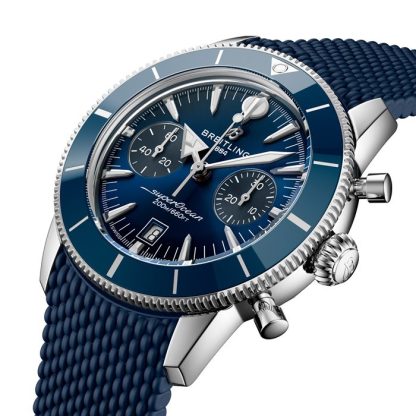 Breitling Superocean Heritage B01 Chronograph 42mm Zegarek męski Niebieska guma AB0156161C1S1 - obrazek 3