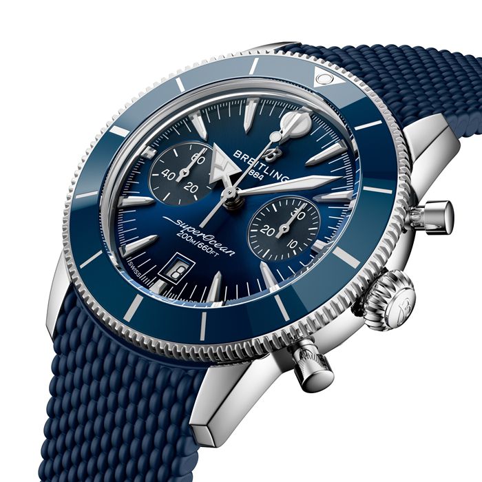 Breitling Superocean Heritage B01 Chronograph 42mm Zegarek męski Niebieska guma AB0156161C1S1 - obrazek 3