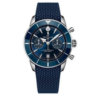 Breitling Superocean Heritage B01 Chronograph 42mm Zegarek męski Niebieska guma AB0156161C1S1