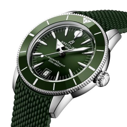 Breitling Superocean Heritage B31 Automatic 40mm Zegarek męski Zielona guma AB3110361L1S1 - obrazek 3
