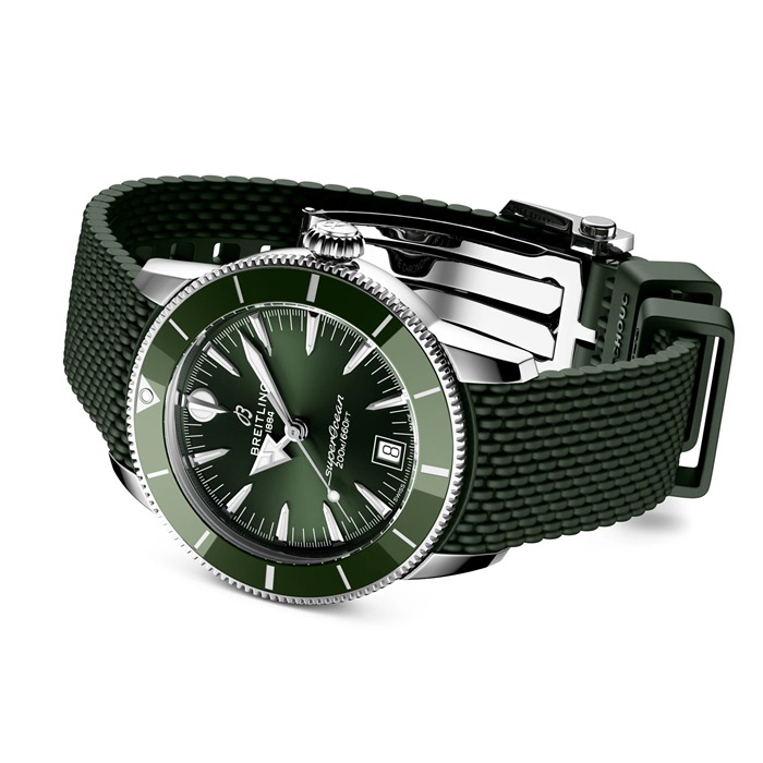 Breitling Superocean Heritage B31 Automatic 40mm Zegarek męski Zielona guma AB3110361L1S1 - obrazek 4