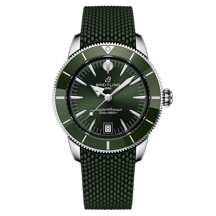 Breitling Superocean Heritage B31 Automatic 40mm Zegarek męski Zielona guma AB3110361L1S1
