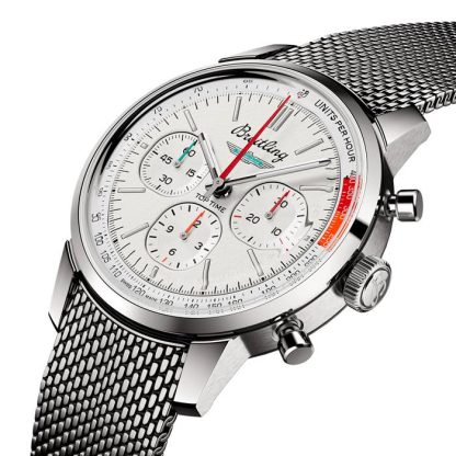 Breitling Top Time B01 Classic Cars Ford Thunderbird 41mm Zegarek męski Pasek siatkowy AB01766A1A1A1 - obrazek 2