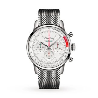 Breitling Top Time B01 Classic Cars Ford Thunderbird 41mm Zegarek męski Pasek siatkowy AB01766A1A1A1