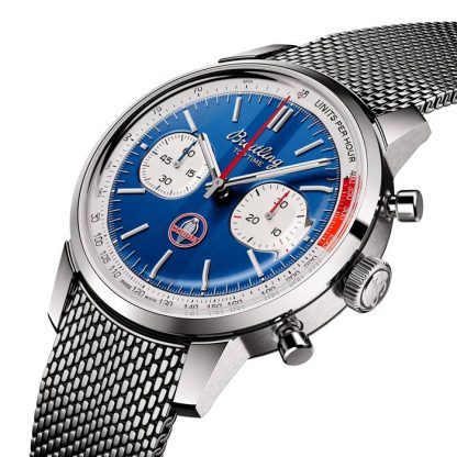Breitling Top Time B01 Classic Cars Shelby Cobra 41mm Zegarek męski Pasek siatkowy AB01763A1C1A1 - obrazek 2