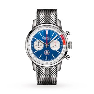 Breitling Top Time B01 Classic Cars Shelby Cobra 41mm Zegarek męski Pasek siatkowy AB01763A1C1A1