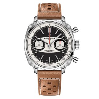 Breitling Top Time B01 Racing 38mm Zegarek męski Brązowa skóra AB01771A1B1X1