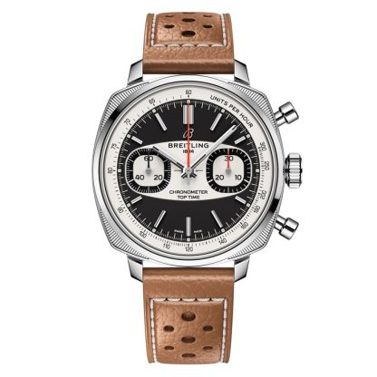Breitling Top Time B01 Racing 38mm Zegarek męski Brązowa skóra AB01771A1B1X1