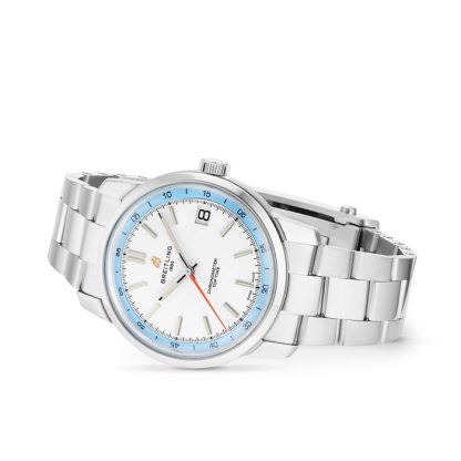 Breitling Top Time B31 38mm Zegarek męski Biały Stal nierdzewna AB3113281A1A1 - obrazek 3
