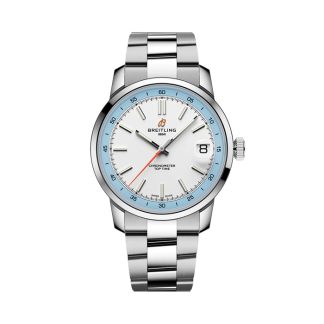 Breitling Top Time B31 38mm Zegarek męski Biały Stal nierdzewna AB3113281A1A1