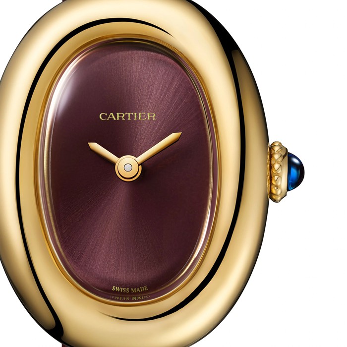 Cartier Baignoire Zegarek Mini Model Kwarcowy Mechanizm Żółte Złoto Koperta WGBA0032 - obrazek 2