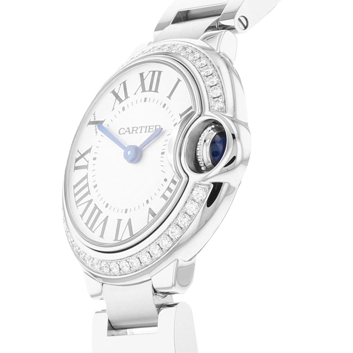 Cartier Ballon Bleu De Cartier Zegarek 28mm Mechanizm kwarcowy Stal Diamenty W4BB0015 - obrazek 2