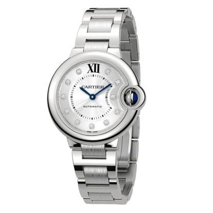 Cartier Ballon Bleu De Cartier Zegarek 33mm Automatyczny Mechanizm Stal Diamenty W4BB0021 - obrazek 2