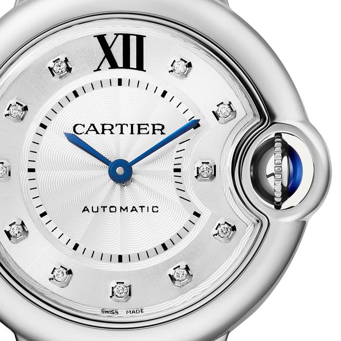 Cartier Ballon Bleu De Cartier Zegarek 33mm Automatyczny Mechanizm Stal Diamenty W4BB0021 - obrazek 3