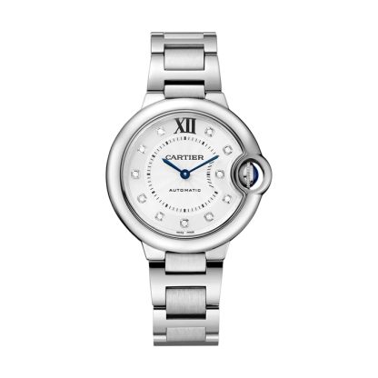 Cartier Ballon Bleu De Cartier Zegarek 33mm Automatyczny Mechanizm Stal Diamenty W4BB0021