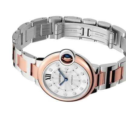Cartier Ballon Bleu De Cartier Zegarek 33mm Mechaniczny mechanizm z automatycznym naciągiem Stalowe różowe złoto W3BB0021 - obrazek 2