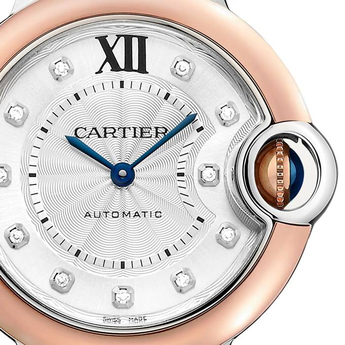 Cartier Ballon Bleu De Cartier Zegarek 33mm Mechaniczny mechanizm z automatycznym naciągiem Stalowe różowe złoto W3BB0021 - obrazek 3