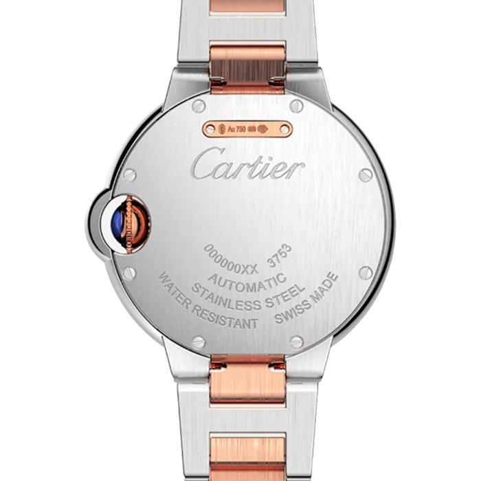 Cartier Ballon Bleu De Cartier Zegarek 33mm Mechaniczny mechanizm z automatycznym naciągiem Stalowe różowe złoto W3BB0021 - obrazek 4