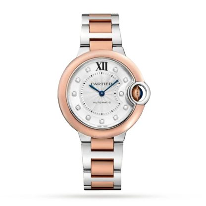 Cartier Ballon Bleu De Cartier Zegarek 33mm Mechaniczny mechanizm z automatycznym naciągiem Stalowe różowe złoto W3BB0021