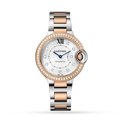 Cartier Ballon Bleu De Cartier Zegarek 33mm Mechaniczny mechanizm z automatycznym naciągiem Stalowe różowe złoto W3BB0023