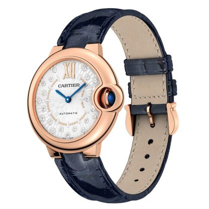 Cartier Ballon Bleu De Cartier Zegarek 33mm Samonakręcający się Mechaniczny Mechanizm Różowe Złoto WGBB0052 - obrazek 3