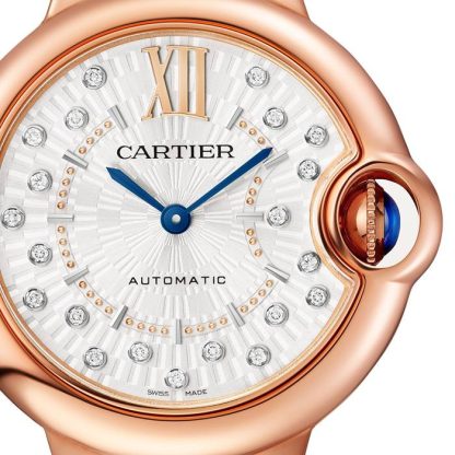Cartier Ballon Bleu De Cartier Zegarek 33mm Samonakręcający się Mechaniczny Mechanizm Różowe Złoto WGBB0052 - obrazek 4
