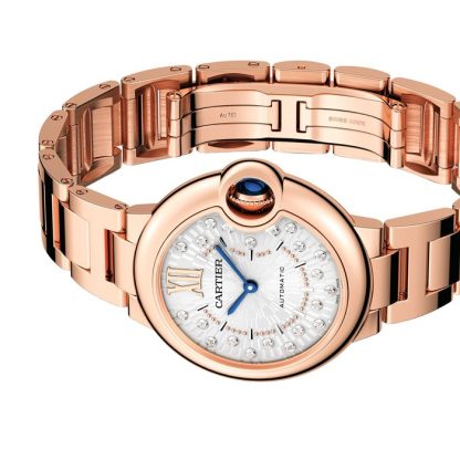 Cartier Ballon Bleu De Cartier Zegarek 33mm Samonakręcający się Mechaniczny Mechanizm Różowe Złoto WGBB0054 - obrazek 5