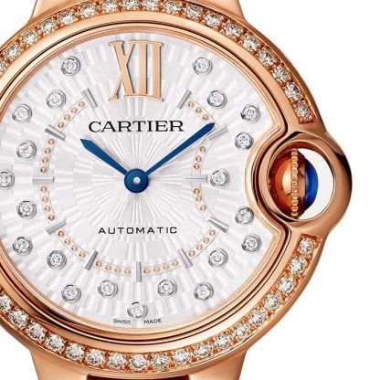 Cartier Ballon Bleu De Cartier Zegarek 33mm Samonakręcający się Mechaniczny Mechanizm Różowe Złoto WJBB0080 - obrazek 3
