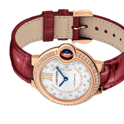Cartier Ballon Bleu De Cartier Zegarek 33mm Samonakręcający się Mechaniczny Mechanizm Różowe Złoto WJBB0080 - obrazek 4