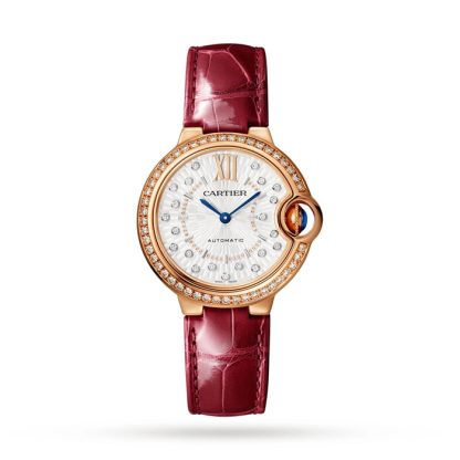 Cartier Ballon Bleu De Cartier Zegarek 33mm Samonakręcający się Mechaniczny Mechanizm Różowe Złoto WJBB0080