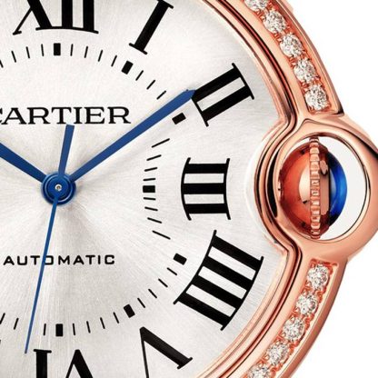 Cartier Ballon Bleu De Cartier Zegarek 36 mm Mechaniczny mechanizm z automatycznym nakręcaniem Diamenty w kolorze różowego złota WJBB0064 - obrazek 2