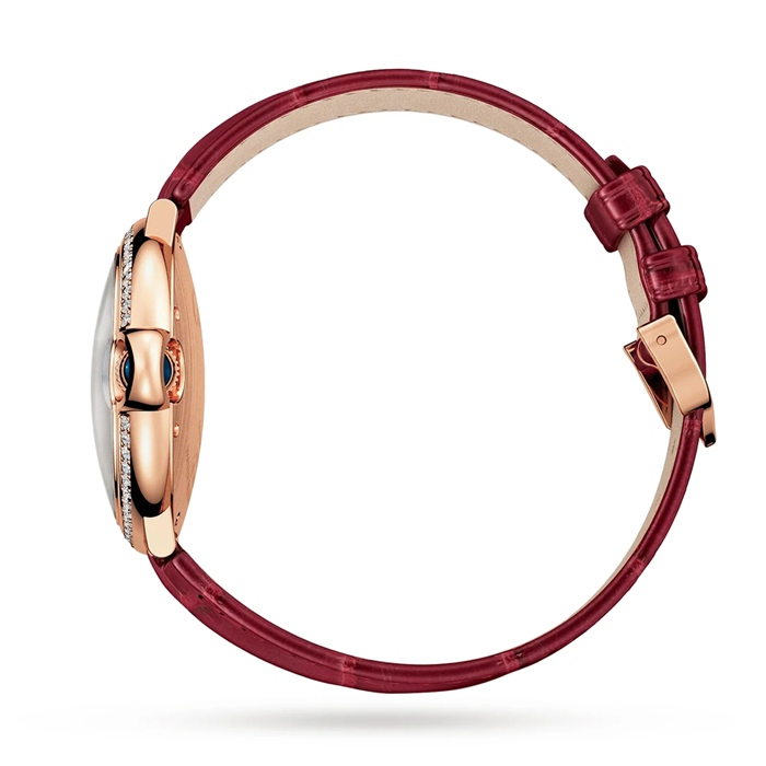 Cartier Ballon Bleu De Cartier Zegarek 36mm Automatyczny Mechaniczny Mechanizm Różowe Złoto Diamenty Skóra WJBB0081 - obrazek 4