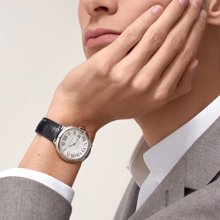 Cartier Ballon Bleu De Cartier Zegarek 36mm Mechaniczny mechanizm z automatycznym nakręcaniem Stal WSBB0028 - obrazek 3