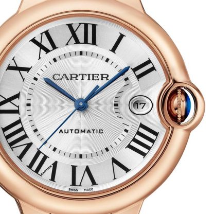 Cartier Ballon Bleu De Cartier Zegarek 40mm Automatyczny mechanizm Różowe złoto Skóra WGBB0035 - obrazek 2